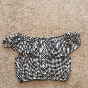 Gingham crop top